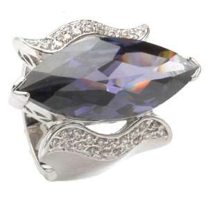  Lavender & Clear CZ Ring JR3902 Jewelry
