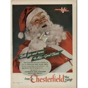   Bonds For Victory.  1944 Chesterfield Cigarettes War Bond Ad