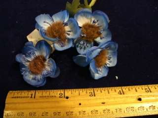 Vintage Millinery Flower Cupped 1 3/4 Dark Blue NF  