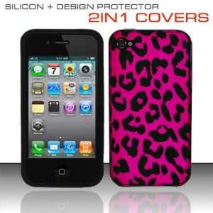   Rubberized Design Cover   Pink Leopard SCDP Cell Phones & Accessories