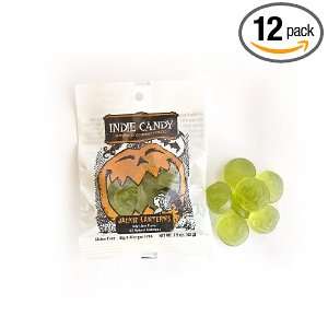 Indie Candy Jack O Lantern Gummi, Lime Flavor, 1.5 Ounce (Pack of 12)