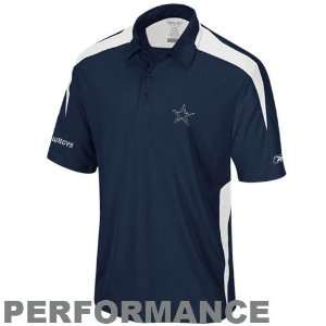  Reebok Dallas Cowboys Navy Blue Afterburn Performance Polo 