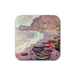  Etretat the Beach and La Porte Damont By Claude Monet 