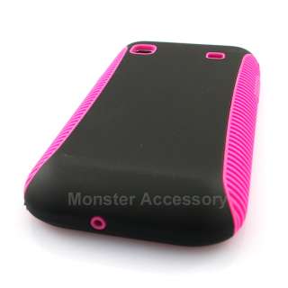 Black Pink Dual Flex Hard Case for Samsung Galaxy S 4G  
