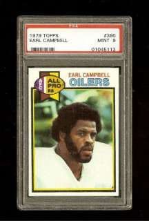 1979 EARL CAMPBELL TOPPS ROOKIE RC #390 PSA 9 MINT  