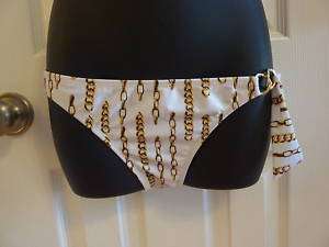 CYN & LUCA white gold chain bikini swimsuit bottoms M  