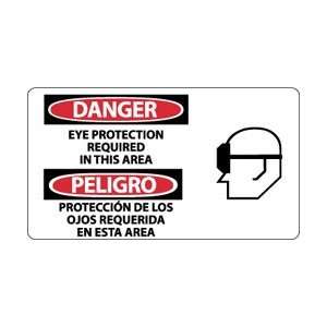  SPSA102P   Danger, Eye Protection Required (Bilingual), 10 