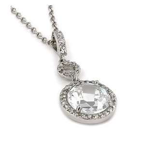  Dangling Round Cz Necklace 16+1 