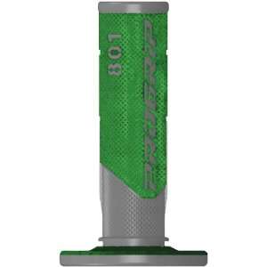   801GYGN Gray/Green 115mm Duo Density MX Rubber Handgrip Automotive