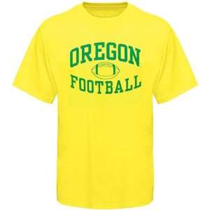  NCAA Oregon Ducks Yellow Reversal Football T shirt (XXXX 