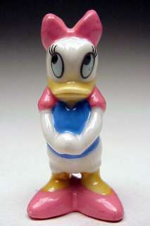 Disney Daisy Duck Figure Dressed in Pink & Blue Outfit Bone China Made 