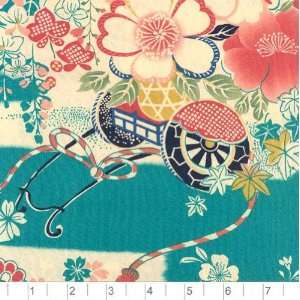  45 Wide Kona Bay Sanno Bouquet Teal Fabric By The Yard 