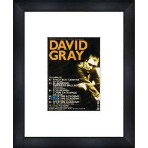 DAVID GRAY UK Tour 2000   Custom Framed Original Ad   Framed Music 