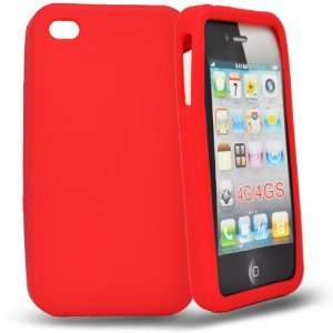  Mobile Palace  Red silicone case cover for apple iphone 4s 