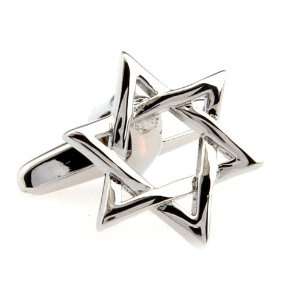 Silver Star of David Cufflinks Cuff Links Jewelry