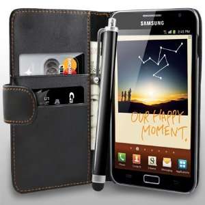  Black Wallet Leather Case For Samsung Galaxy Note i9220 