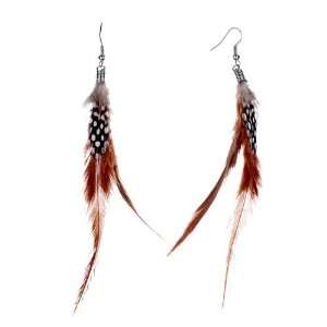  Mothers Day Gifts Brown Feather Dangle Earrings Pugster 