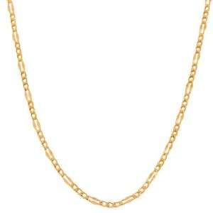  14k Rose Gold 18 inch Fancy Figaro Link Chain Jewelry