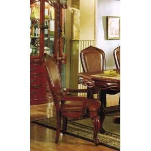  Set of 2 Dining Arm Chairs Windsor Cherry Finish