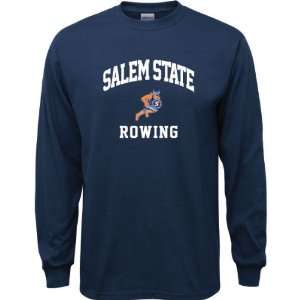  Salem State Vikings Navy Youth Rowing Arch Long Sleeve T 