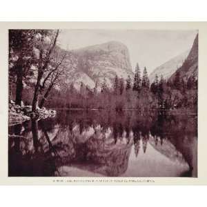  1893 Duotone Print Mirror Lake El Capitan Yosemite Park 