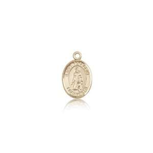 14kt Gold St. Saint Peregrine Laziosi Medal 1/2 x 1/4 Inches 9088KT 