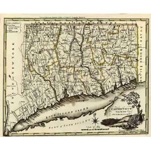   of a 1795 Map of Connecticut by Amos Doolittle