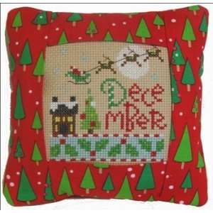  December 2011 Small Pillow Kit   Cross Stitch Kit Arts 
