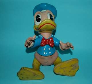 1960 DONALD DUCK DISNEY RUBBER FIGURE VINTAGE COLLECTIBLE TOY ULTRA 
