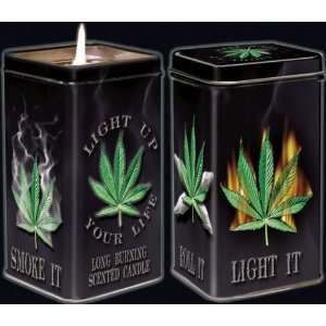   Light Up Your Life (Marijuana Leaf) Scented Tin Candle