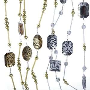  Club Pack of 12 Gold and Silver Animal Print Stone 