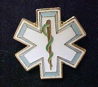 Star Of Life Serpent Lapel Pin Cap Pins Tac EMT EMS New  