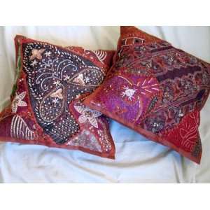   RUST INDIA DECORATIVE ACCENT TOSS COUCH DECOR PILLOWS