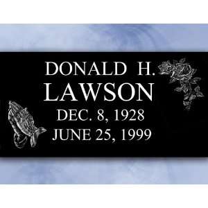  Sm. Black Granite Marker (16 x 8 x 4) Design 10