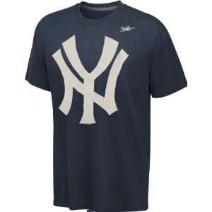  New York Yankees Nike Cooperstown Navy Heather Blended T 