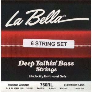 La Bella Electric Bass Guitar Deep Talkin Bass 6 String Light, .029 