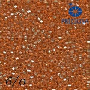 Czech Seed Beads Preciosa 50 Grams (1,8 Ounce) Lt.Pink Silver Lined 6 