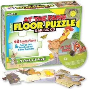  At The Farm Floor Puzzle & Music Cd