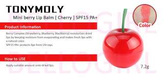 Tonymoly Mini Berry Lip Balm [ Cherry ] 7.2g BELLOGIRL  