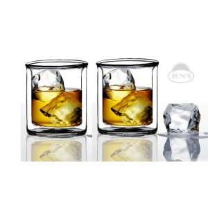   Old fashioned Scotch/Whiskey Glasses, Set of 2  Kitchen