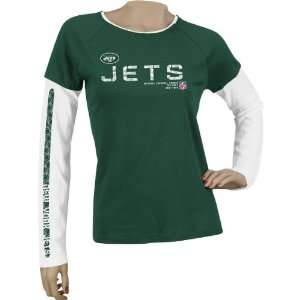 Reebok New York Jets Womens Plus Size Sideline Tacon Too Long Sleeve 