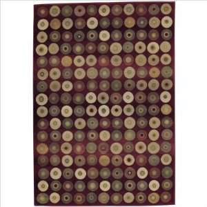  Generations Dark Red 1939R Contemporary Rug Size Round 8 