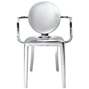 Philippe Starck Style Louis Ghost Chair   Polished Stainless Steel