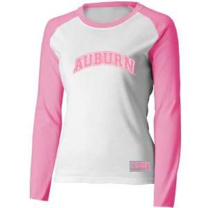  Auburn Tigers White Ladies Raglan T shirt Sports 