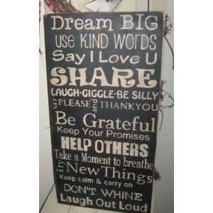 Family Rules Primitive Country Sign 