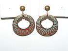 Rare Vintage Hans Nelson Enamel Over Copper Earrings