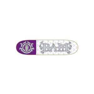  Element BAM Him 3 White/Purple Deck 7 1/8 x 30.25 Sports 