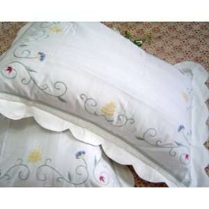  Pair SPRING COLOR Embroidery Cotton Pillowcases