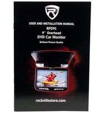 Rockville RFD91 9 Beige/Tan Flip Down Car Monitor w/DVD/USB/SD Player 