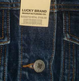 NWT LUCKY BRAND JEANS Size Large Denim Slim Fit Jacket $168 Womens Jr 